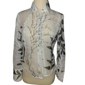 Vintage 90's Sidestreet Boutique Small Sheer Button Down Shirt